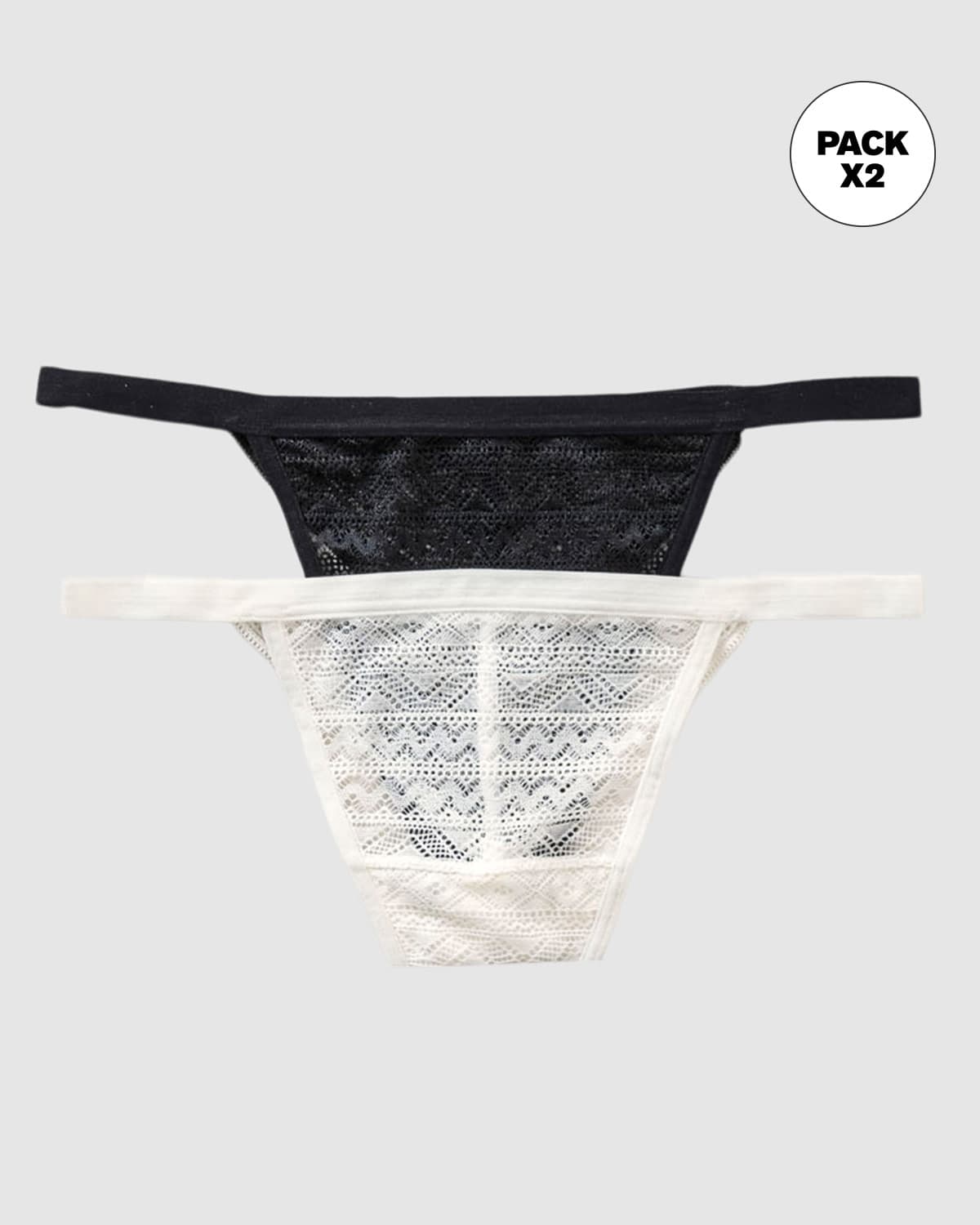2-Pack Ultra Soft Lace Thongs