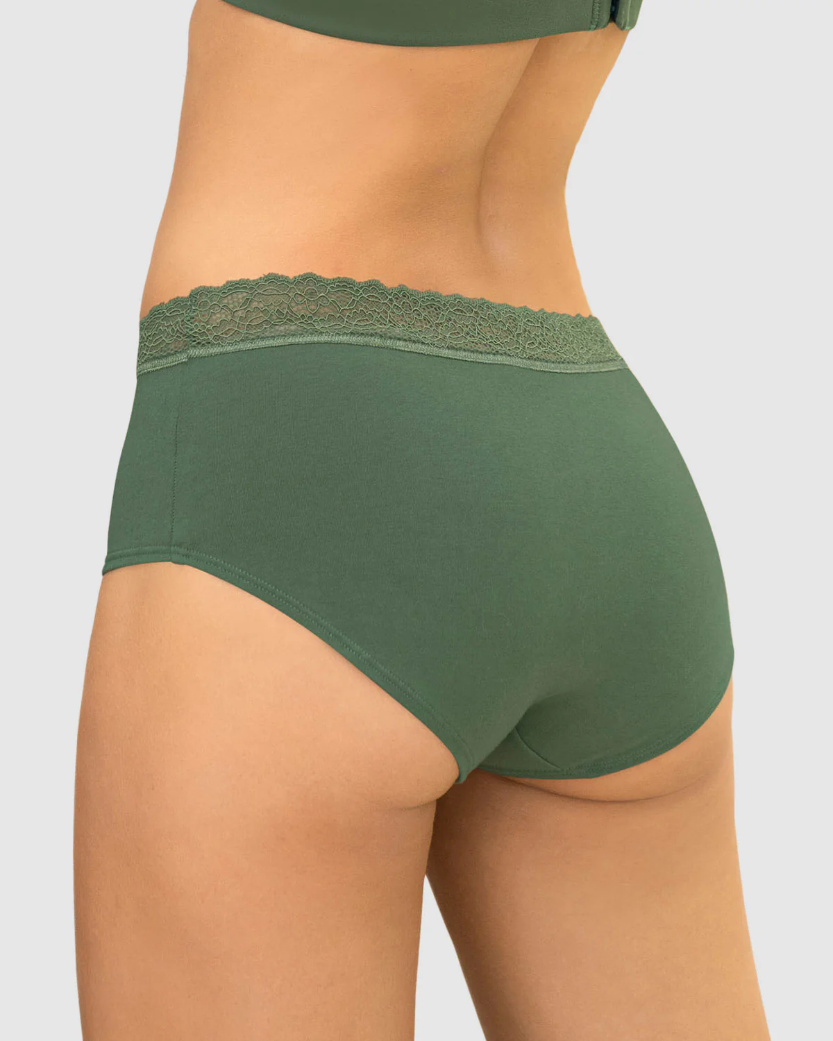 3-Pack Lace Trim Hipster Knickers in Stretch Cotton - Image 38
