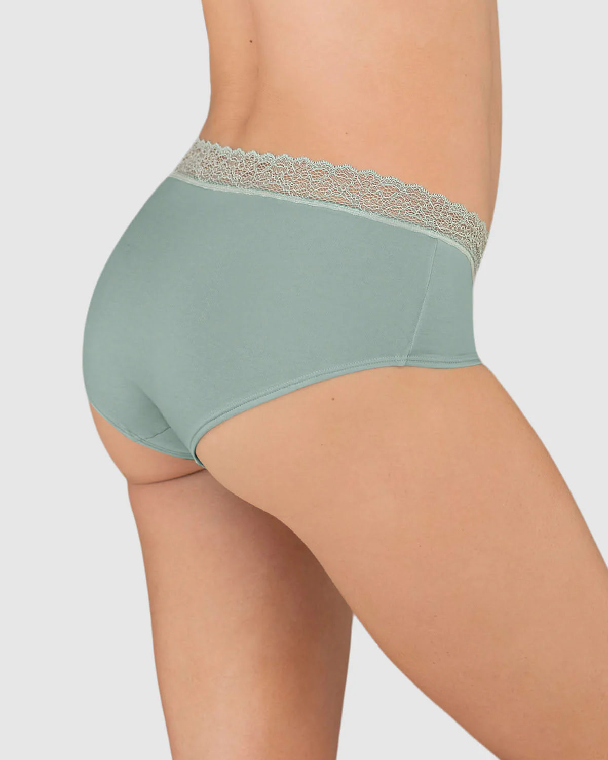 3-Pack Lace Trim Hipster Knickers in Stretch Cotton - Image 8