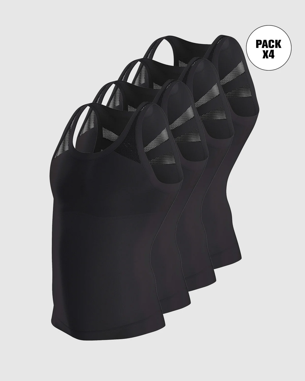 4-Pack Soft Compression Tank Tops
