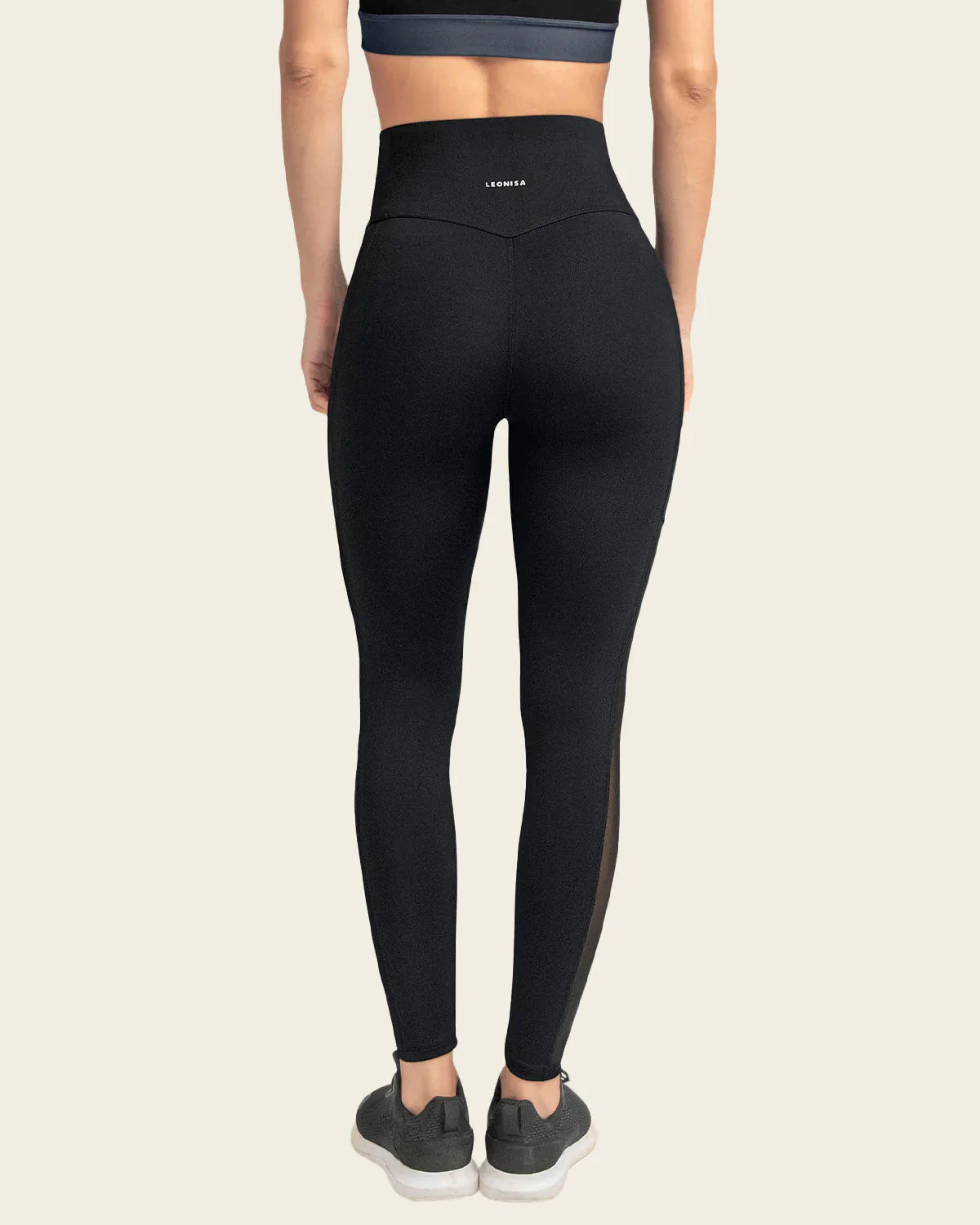 High-Rise Active Legging with Mesh Details and Side Pocket - Image 2