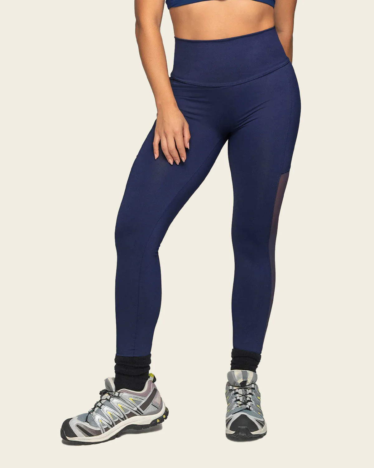 High-Rise Active Legging with Mesh Details and Side Pocket - Image 7