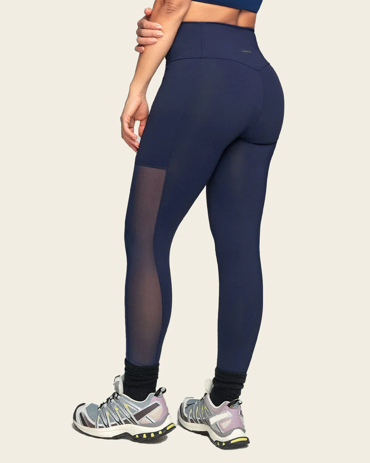 High-Rise Active Legging with Mesh Details and Side Pocket - Image 8