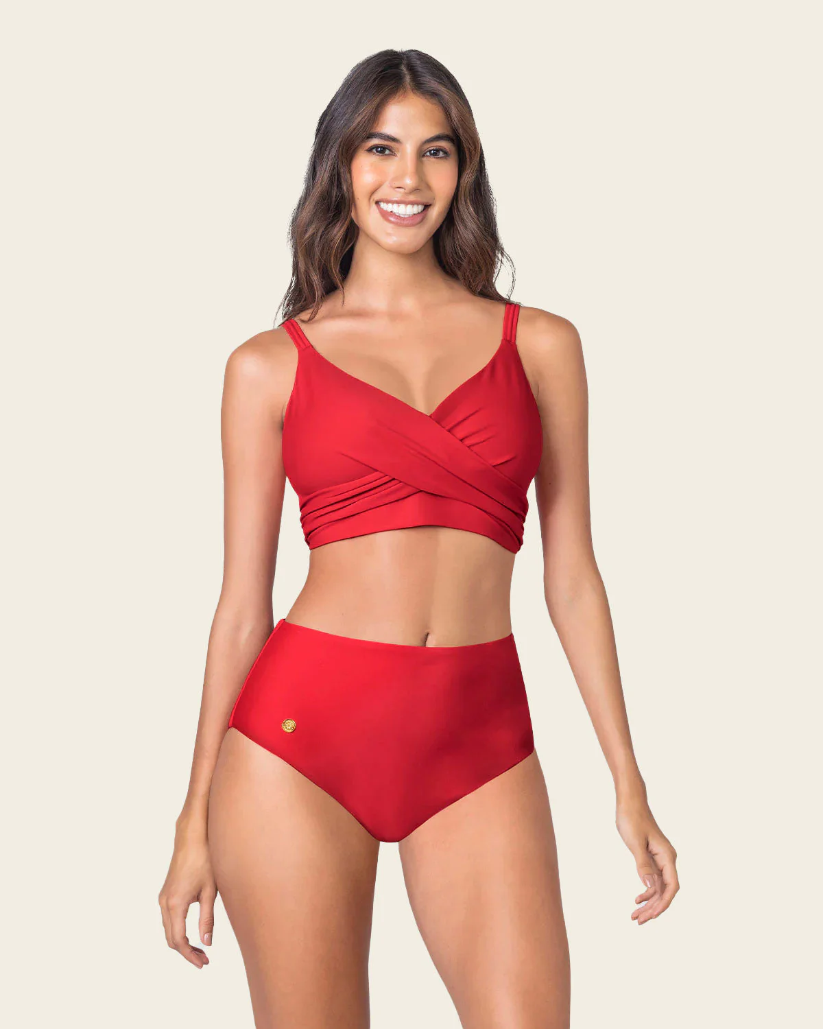 High-Waisted Full-Coverage Bikini