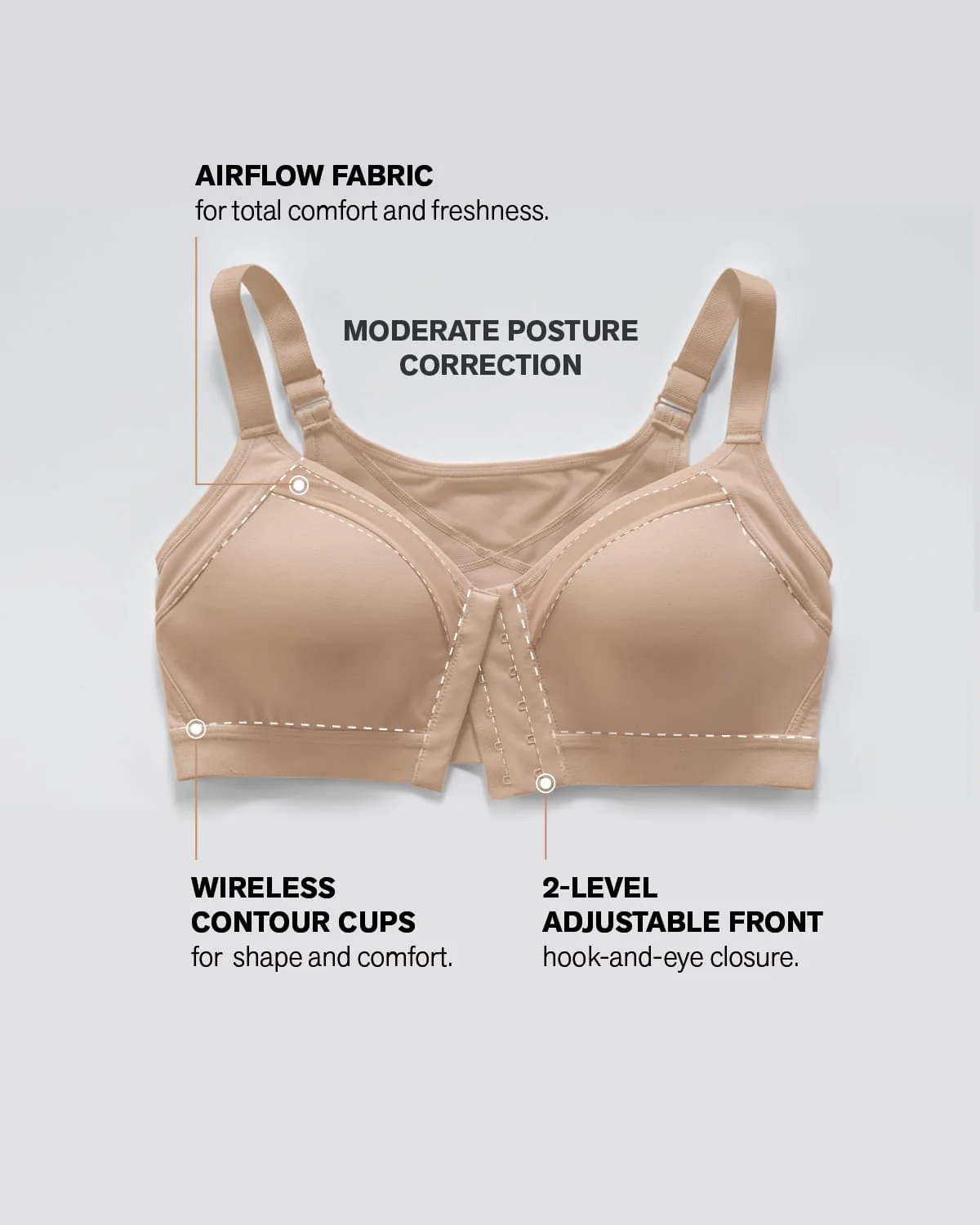 Lightly Lined Wireless Posture Corrector Bra - Image 18