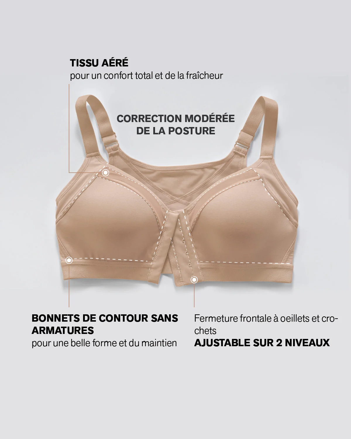 Lightly Lined Wireless Posture Corrector Bra - Image 20