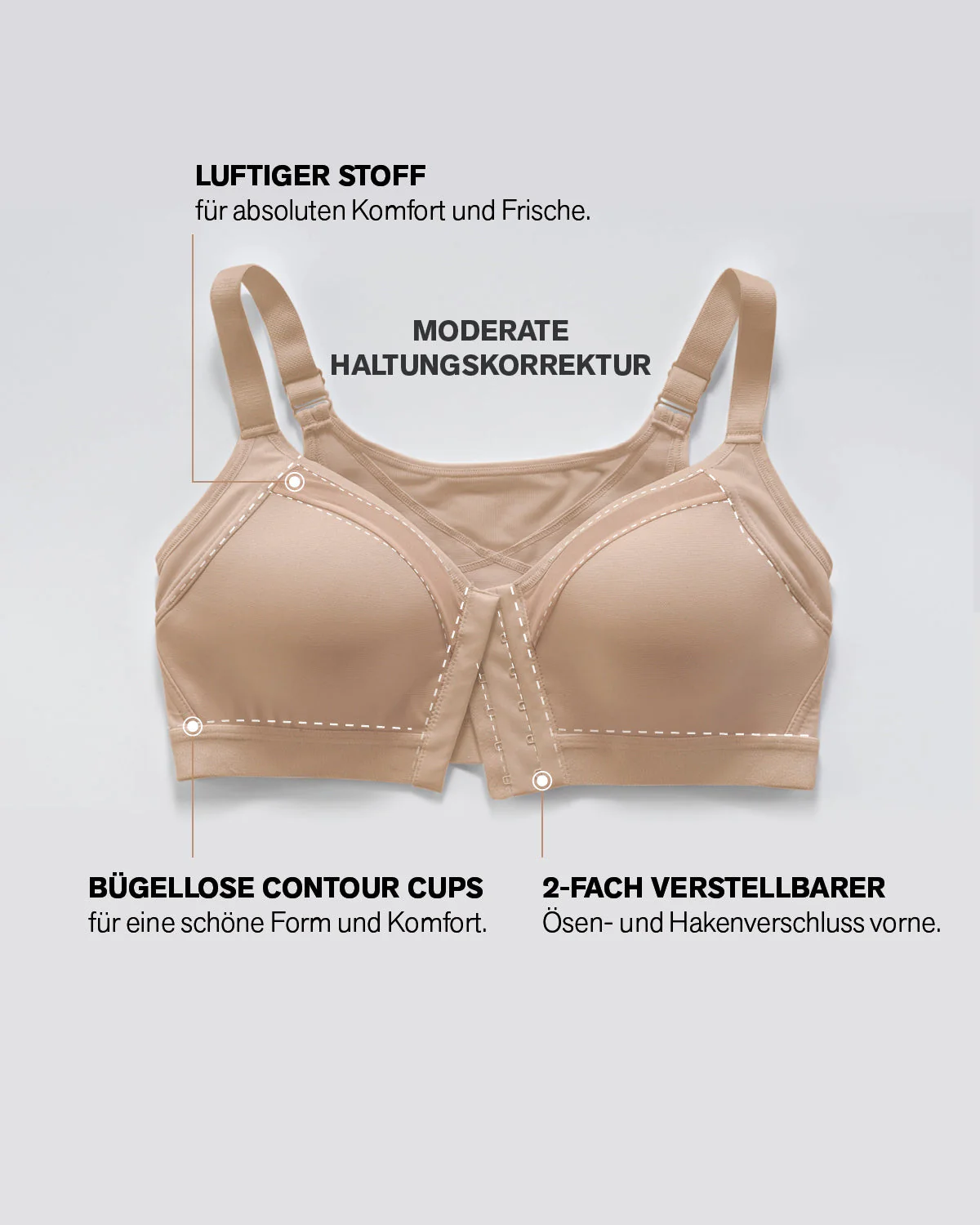 Lightly Lined Wireless Posture Corrector Bra - Image 24