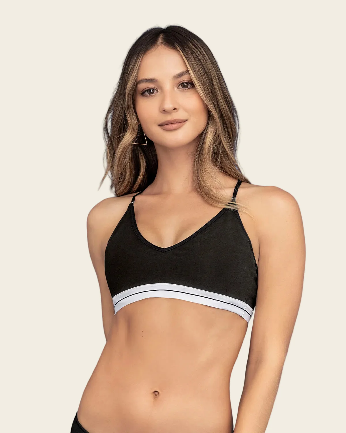 Logo Band Strech Cotton Pullover Bra - Image 5