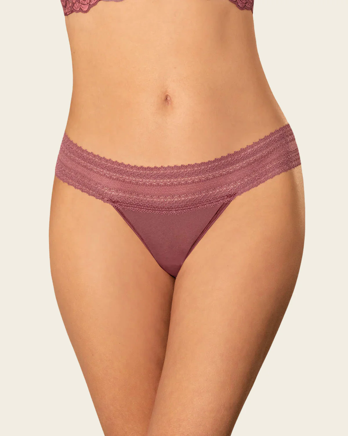 Low Rise Thong with Lace Details - Image 10