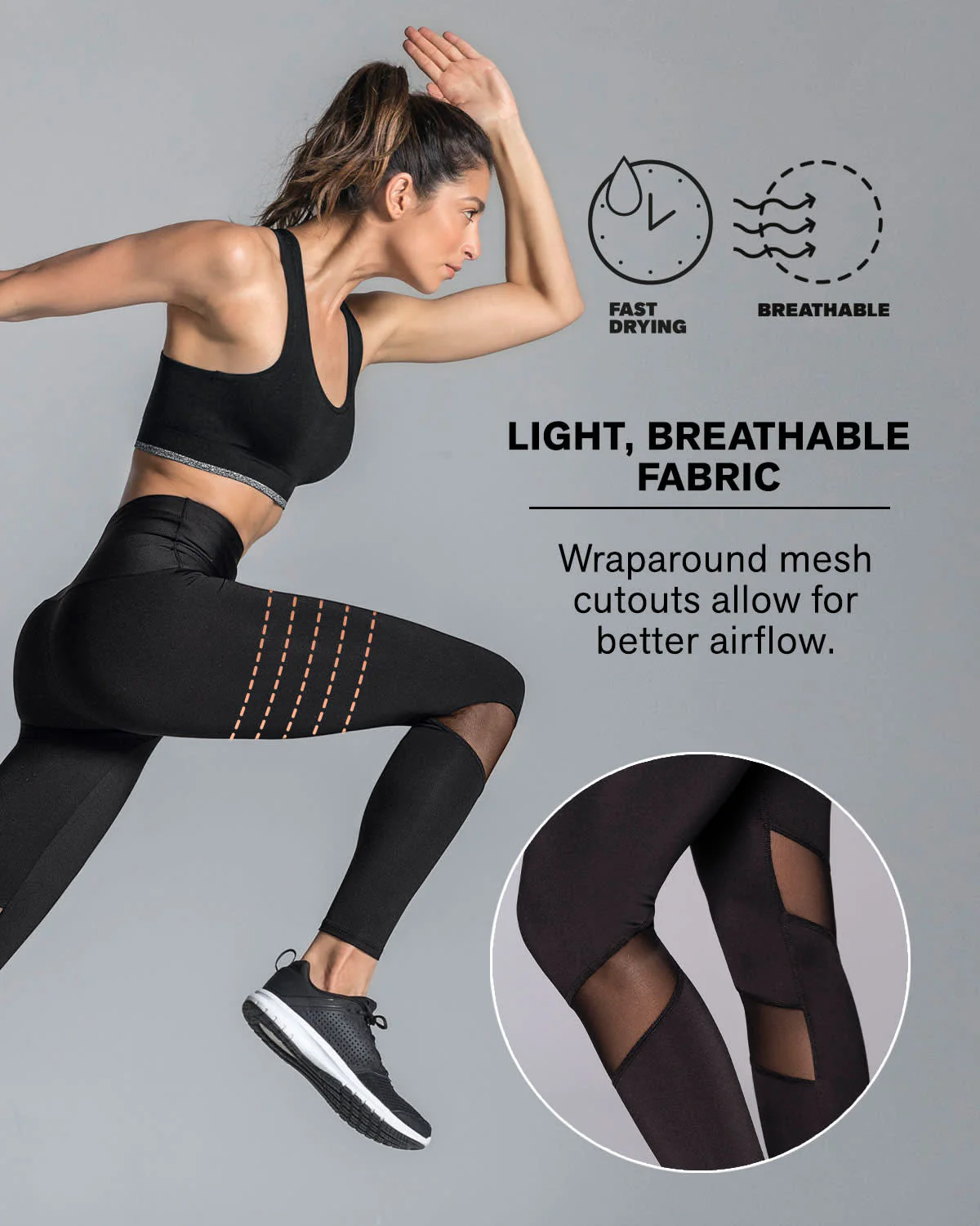 Mid-Rise Mesh Cutout Shaper Legging - Image 14