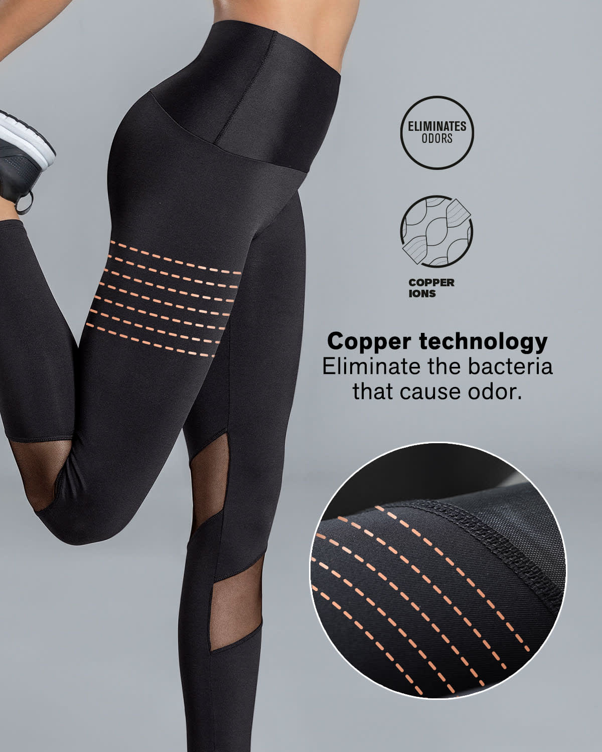 Mid-Rise Mesh Cutout Shaper Legging - Image 18