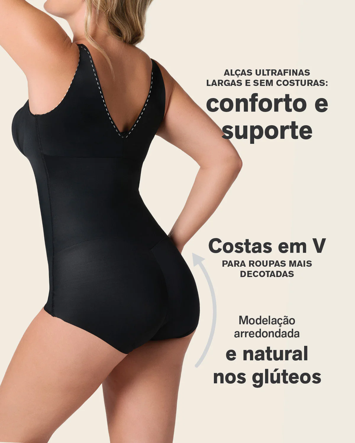 Plunge Back Classic Sculpting Body Shaper - Image 14