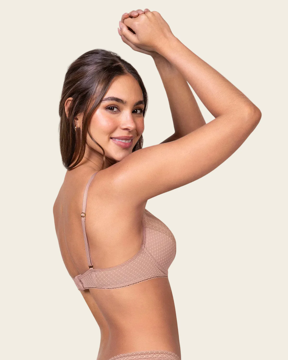 Pretty Sheer Lace Underwire Contour Bra - Image 2