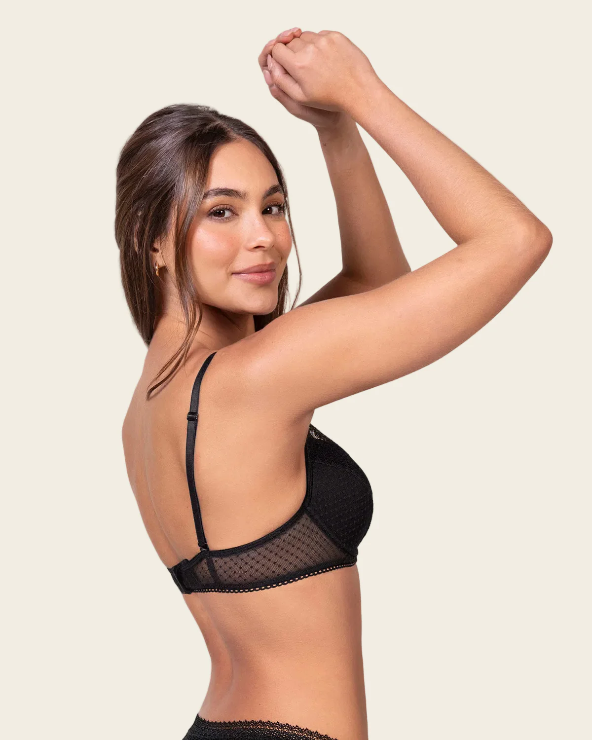 Pretty Sheer Lace Underwire Contour Bra - Image 6