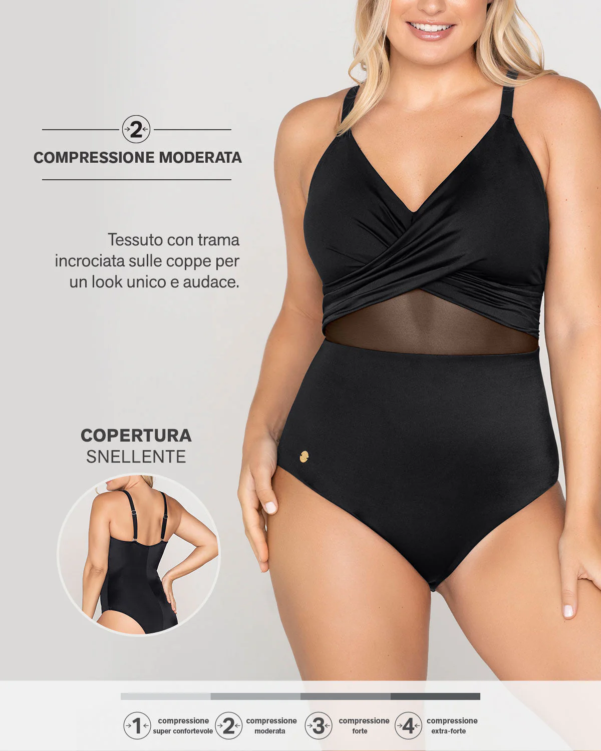 Sheer Details One-Piece Slimming Swimsuit - Image 12