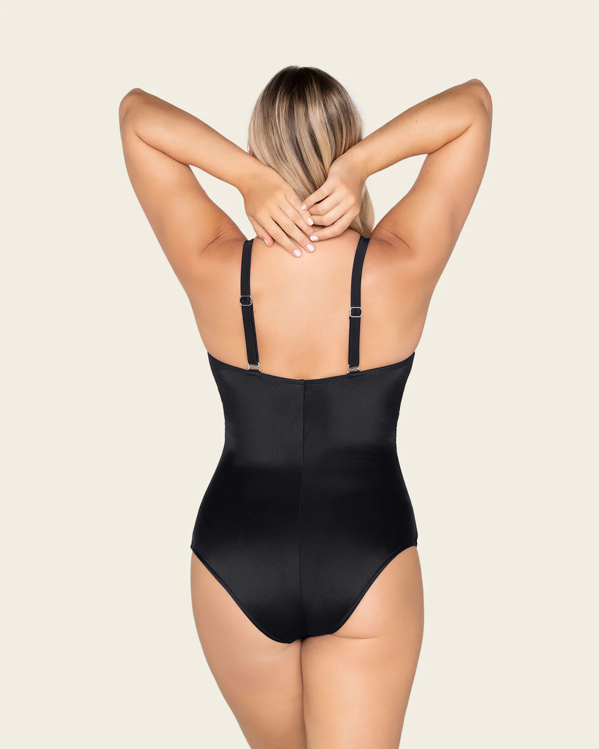 Sheer Details One-Piece Slimming Swimsuit - Image 3