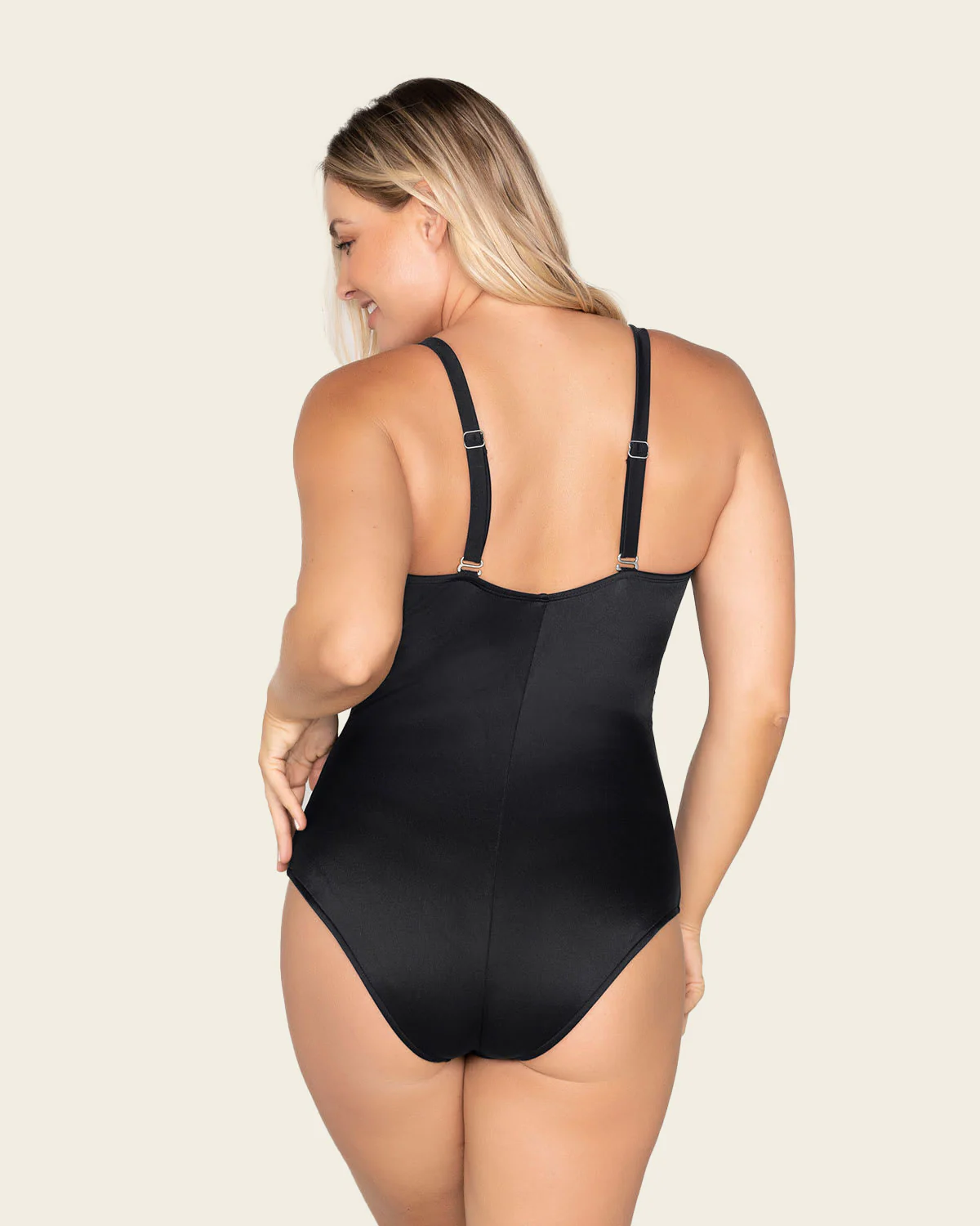 Sheer Details One-Piece Slimming Swimsuit - Image 4