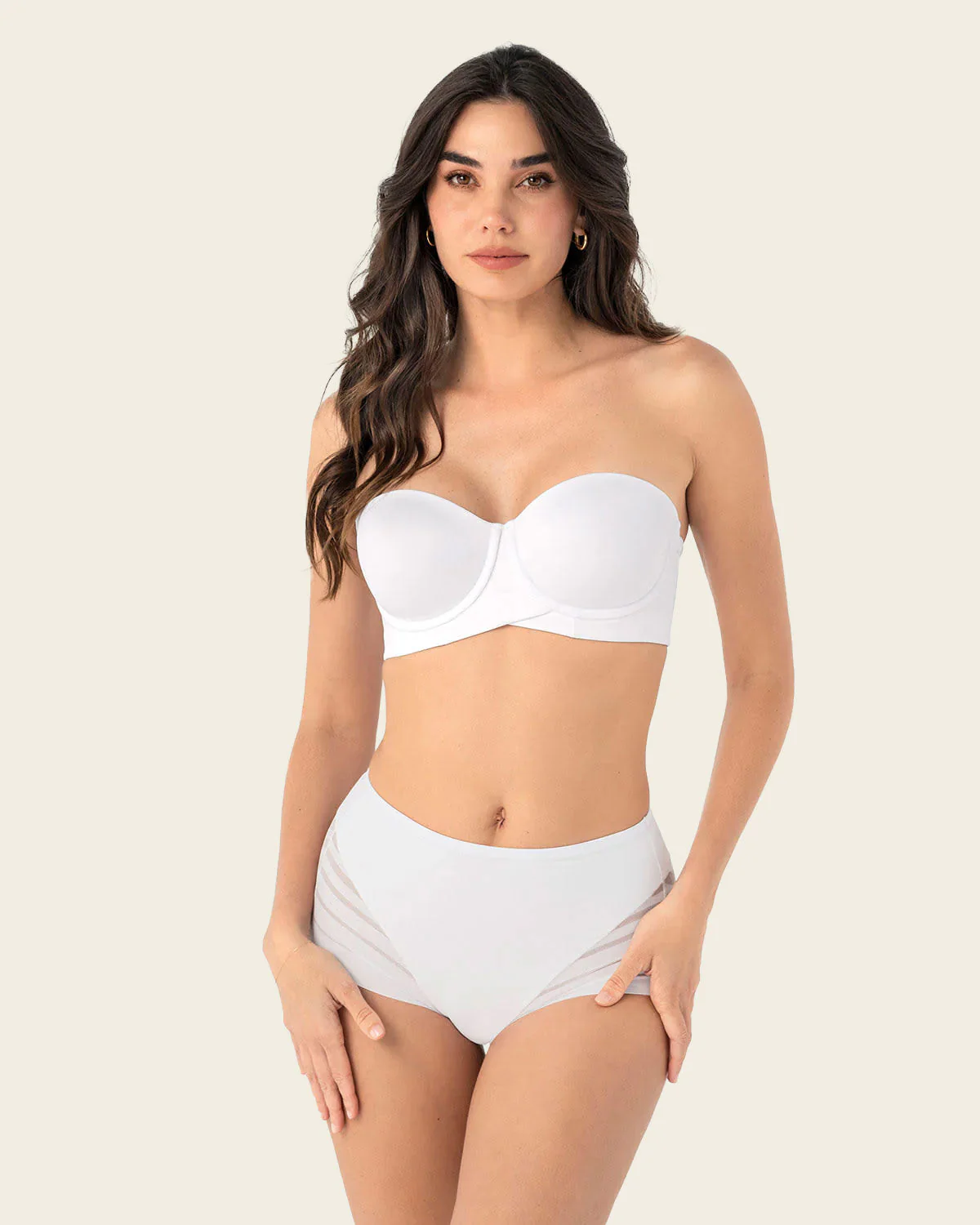 Strapless Contouring Lined Bra with Criss-Cross Underbust Band - Image 8