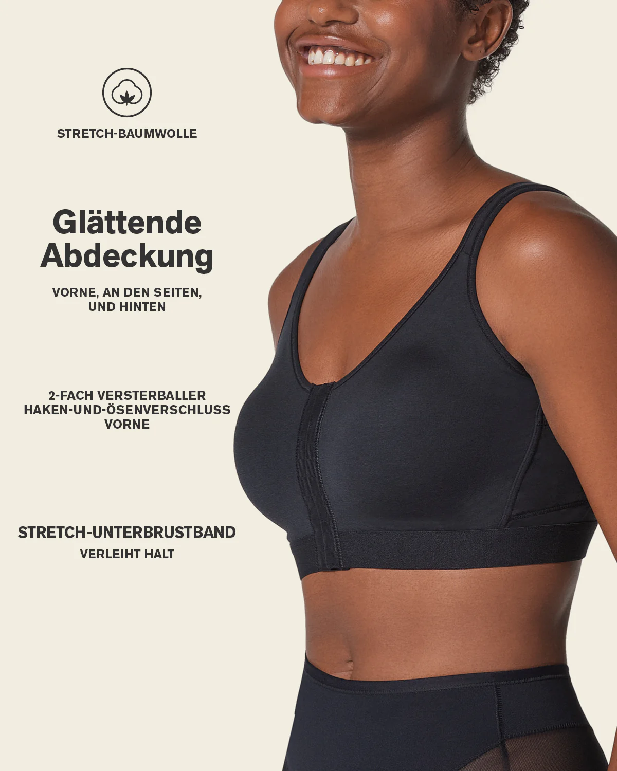 Stretch Cotton Wireless Posture Corrector Bra - Image 37
