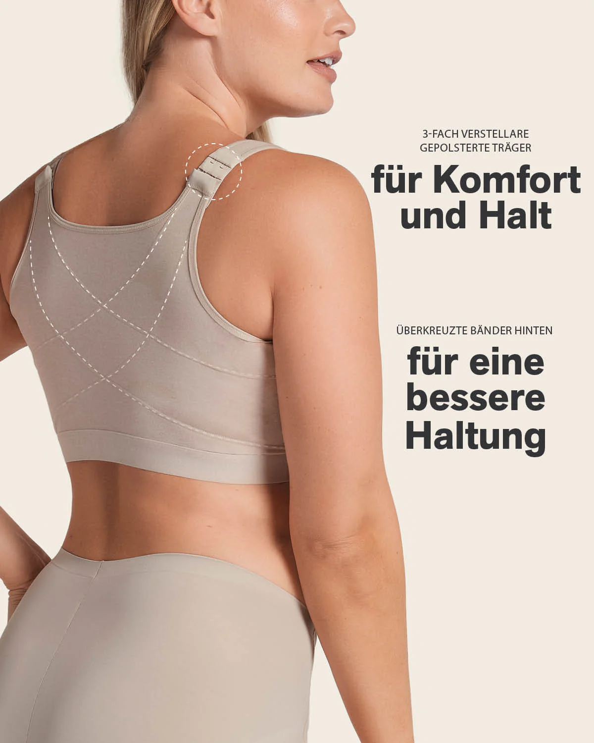 Stretch Cotton Wireless Posture Corrector Bra - Image 9