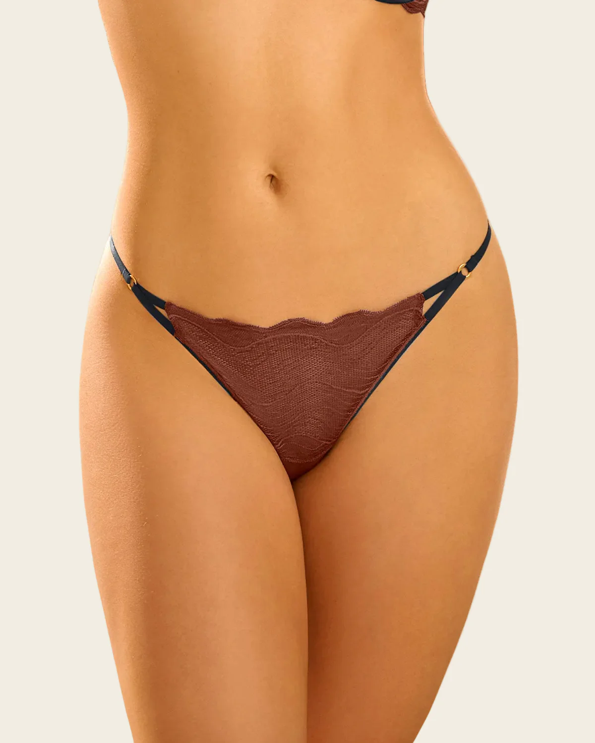 String Thong with Decorative Details - Image 6