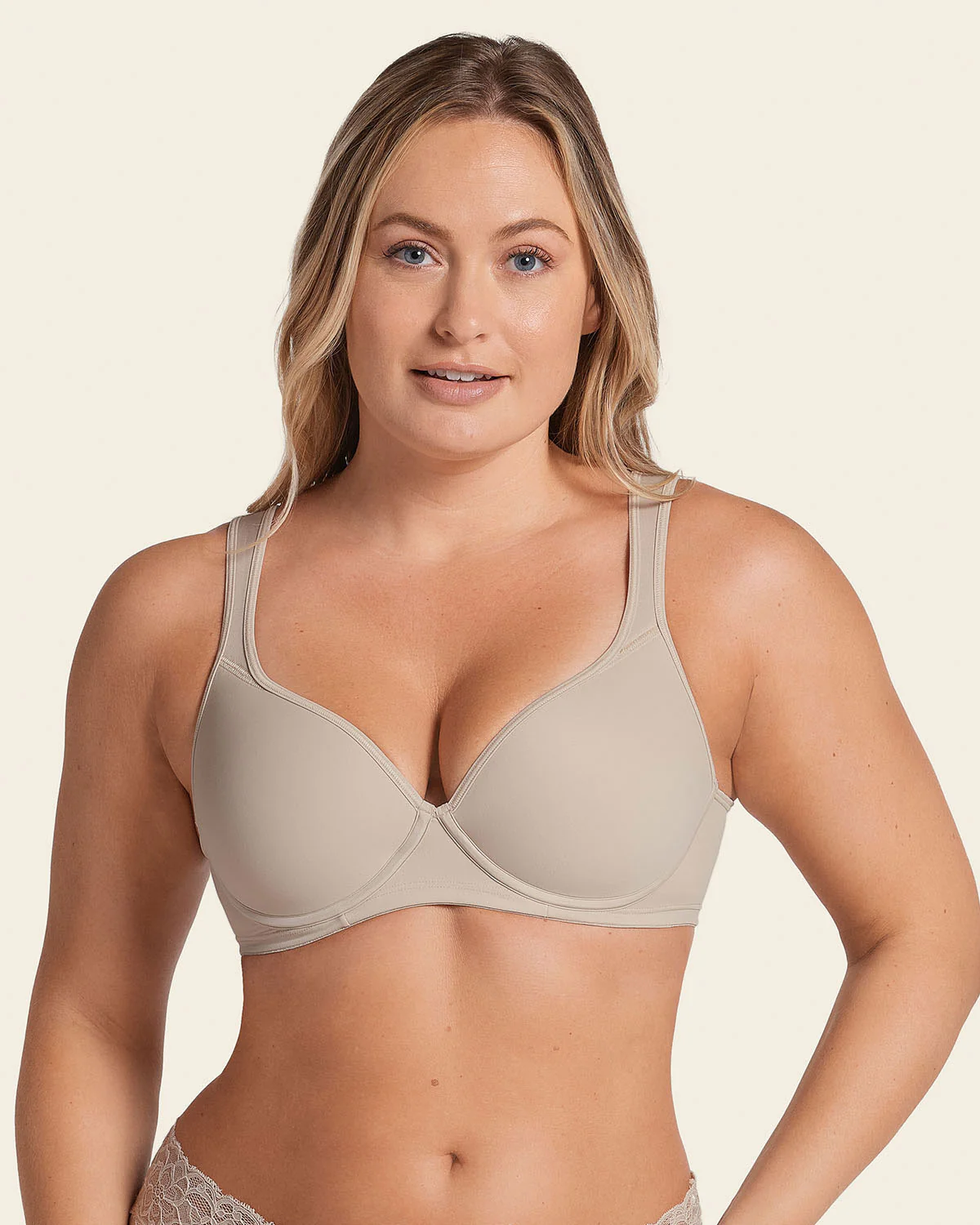 Underwire Triangle Bra with High Coverage Cups