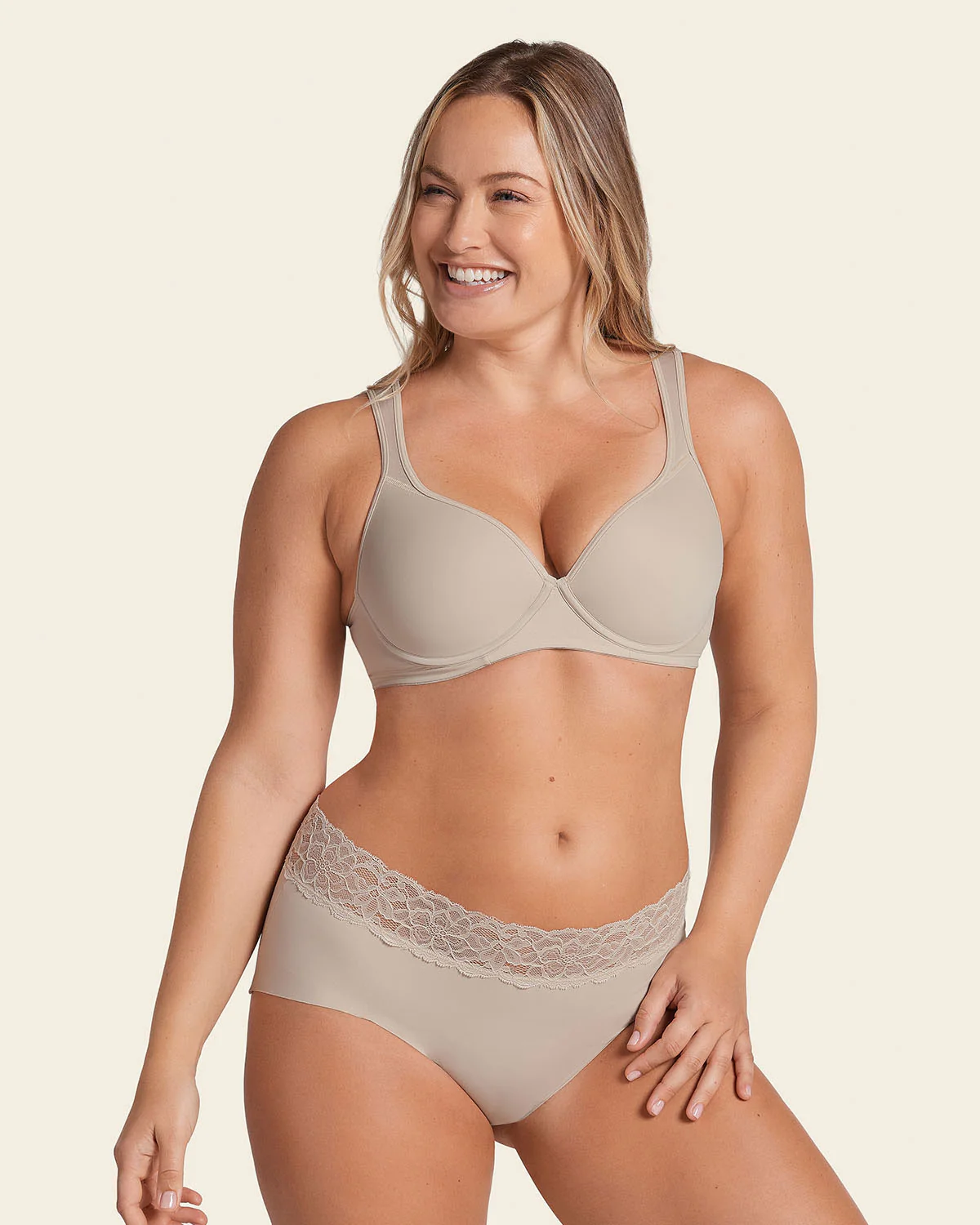 Underwire Triangle Bra with High Coverage Cups - Image 4