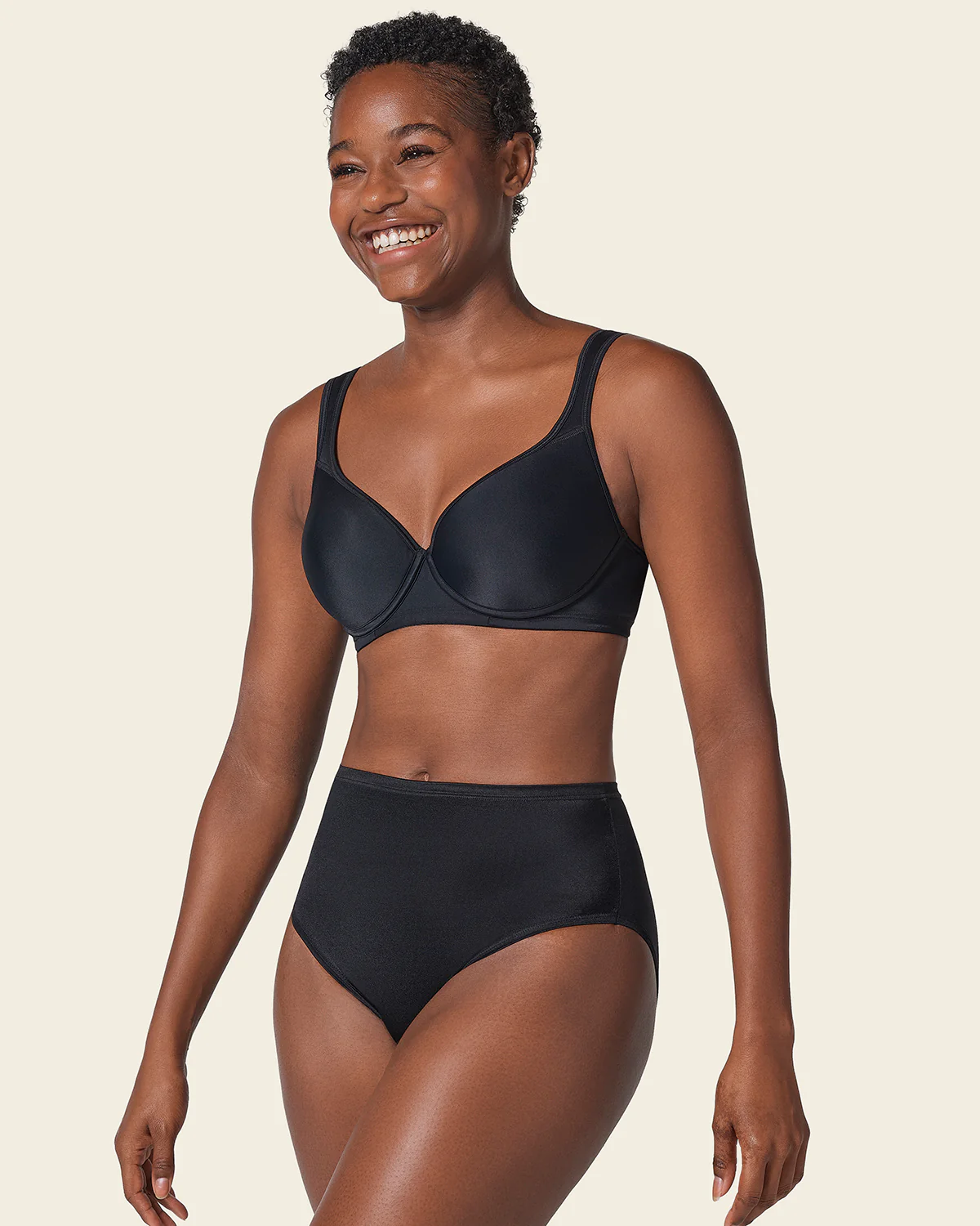 Underwire Triangle Bra with High Coverage Cups - Image 7