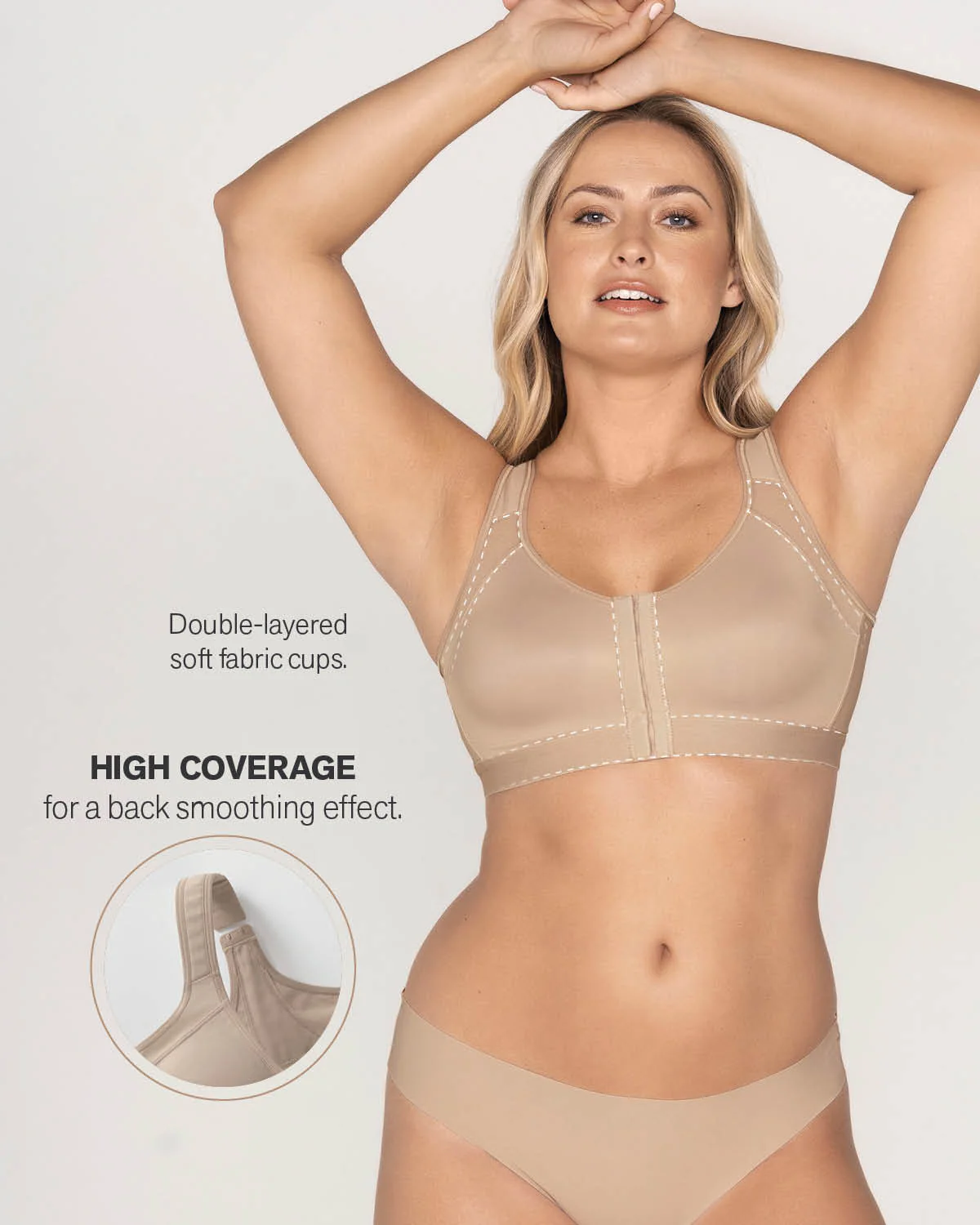 Unlined Wireless Posture Corrector Bra - Image 16
