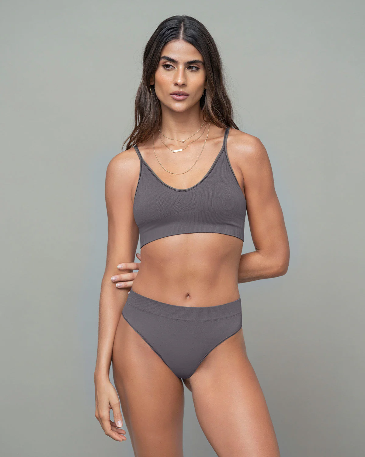 Wireless Seamless Ribbed Pullover Bra - Image 7